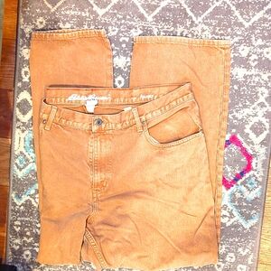 Eddie Bauer Relaxed Fit denim Tan Color